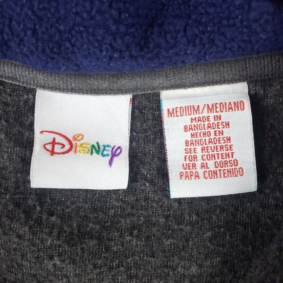 Whinny the Pooh Pull Over Medium M Womens Gray Long Sleeve Fleece 1/4 Zip - Picture 8 of 9